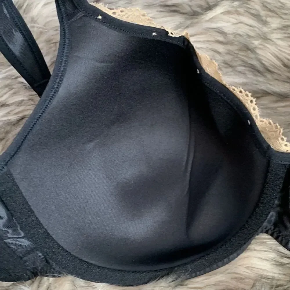 Lane Bryant Cacique Smooth Balconette Lightly Lined Bra Black 40DD